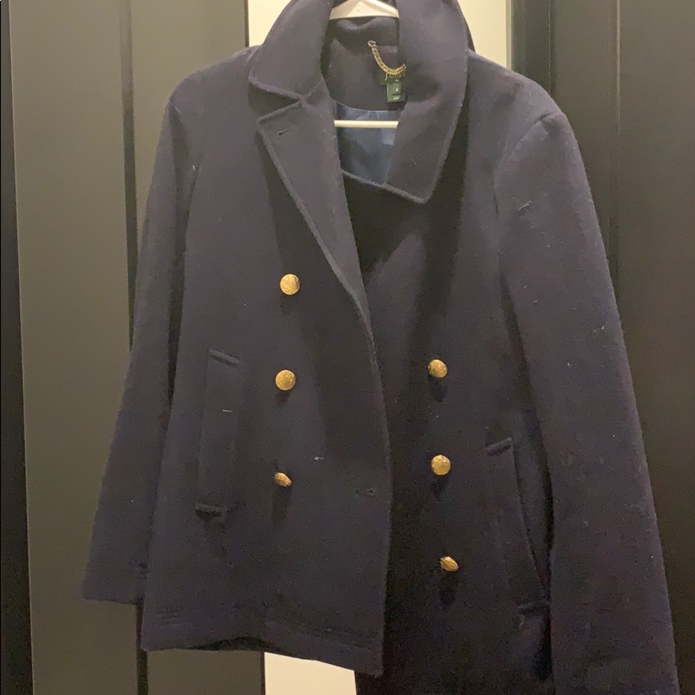 Jcrew double breasted pea coat